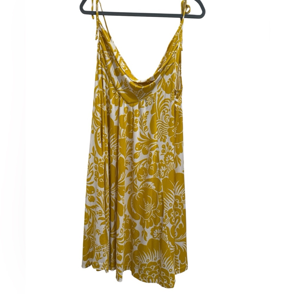 Diane von Furstenberg silk floral sun dress spaghetti straps side pockets